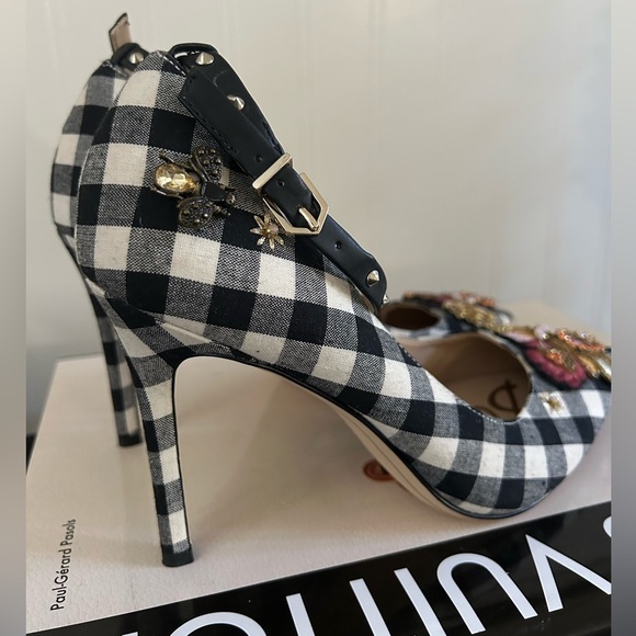 Sam Edelman hermione 3 Black and White Checkered Heels - Picture 10 of 16